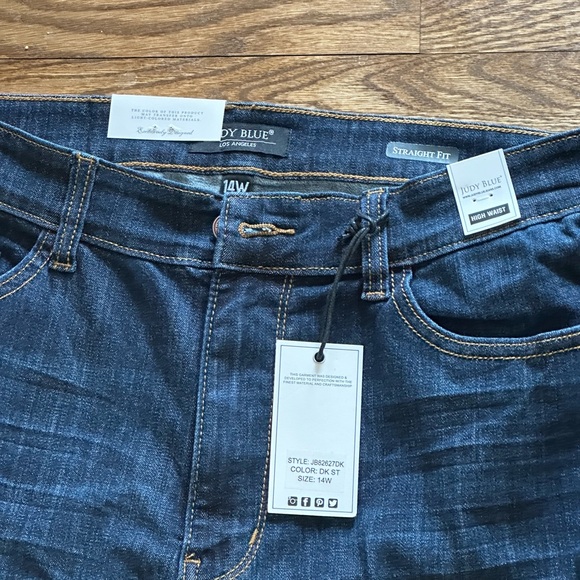 Judy Blue high waist Dark Indigo Straight Leg Jeans - Picture 7 of 7